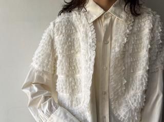 70s White Frill Bed Jacket