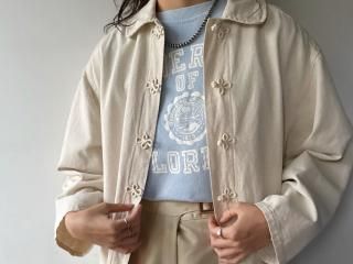 Oatmeal Knot Buttons Jacket