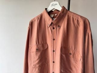 ¡ÚOutlet¡Û80s- Brown Silk Shirt