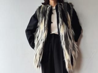 Gray Shaggy Fur Vest