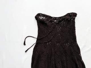 Brown Crochet Knit Skirt