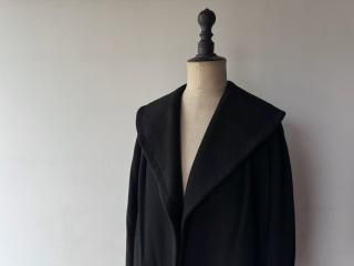 50s- Black Cashmere Coat