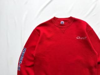 90s Red Embroidery Sweatshirt