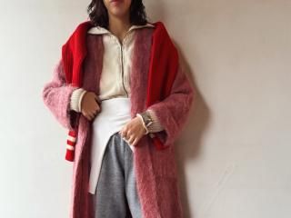 70s Pink Shaggy Mohair Coat