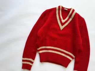 50s- Red Tilden Sweater
