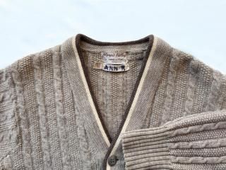 50s- Grayish Beige Knit Cardigan