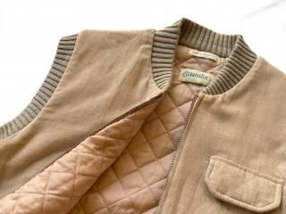80s- Beige Corduroy Vest