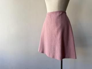 Pink Wool Mini Skirt