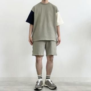 <img class='new_mark_img1' src='https://img.shop-pro.jp/img/new/icons42.gif' style='border:none;display:inline;margin:0px;padding:0px;width:auto;' />UNIVERSAL STYLE WEAR (˥С륹륦) / WIDE WAFFLE TEE & SHORTS / 50%OFF / KHA / åե / åȥå / 
