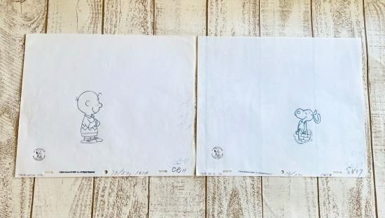 希少 スヌーピー セル画 原画 アート レア PEANUTS スヌーピーのアート 絵画やセル画＆原画の通販