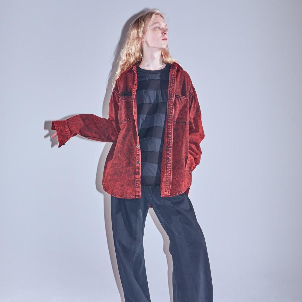 MINEDENIM マインデニム / シャツ Bleach Overdyed Denim Over SH