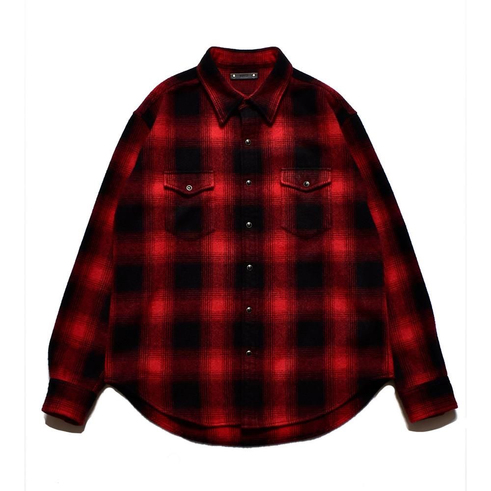 MINEDENIM マインデニム / シャツ Ombre Check Flannel RF Western SH ...