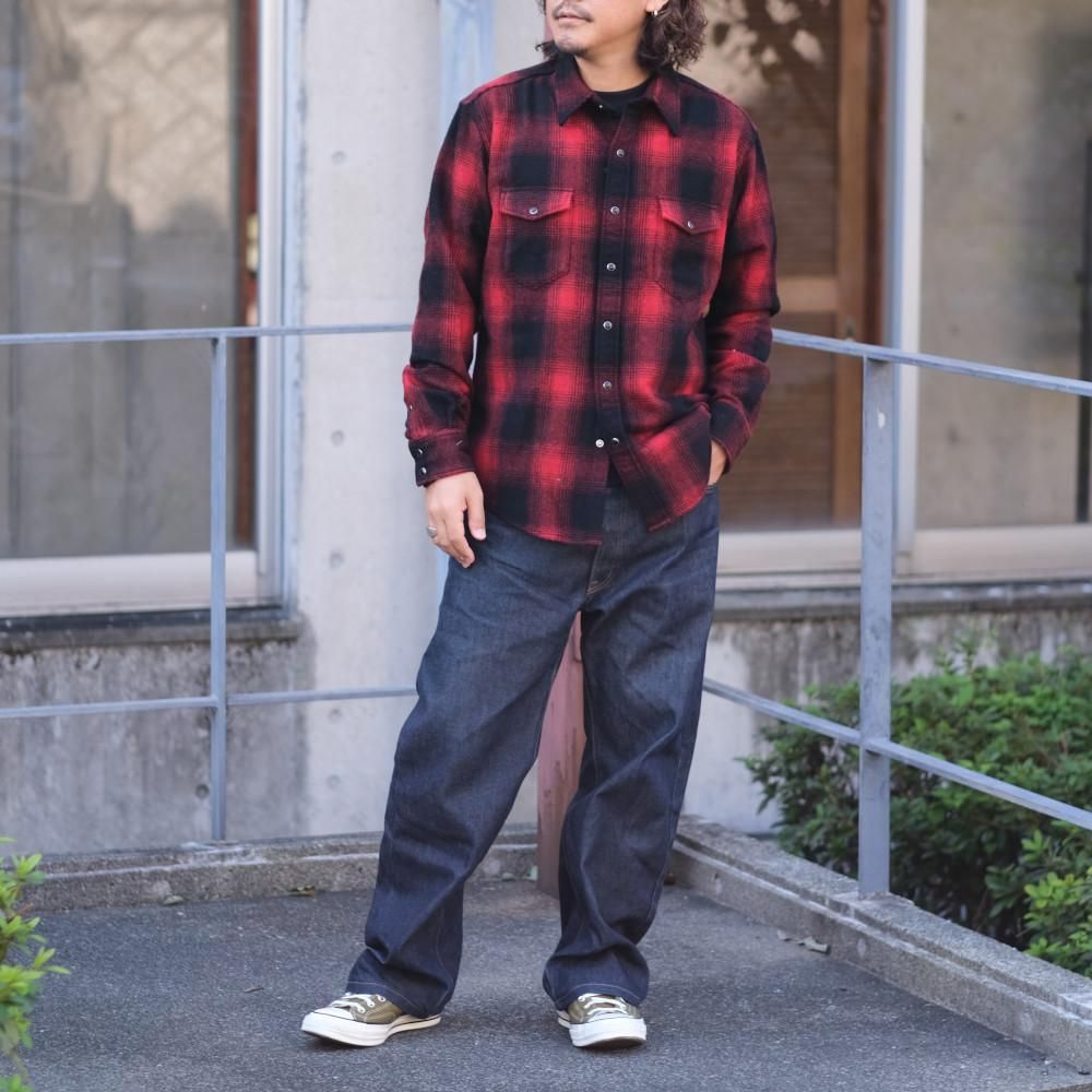 MINEDENIM マインデニム / シャツ Ombre Check Flannel RF Western SH ...