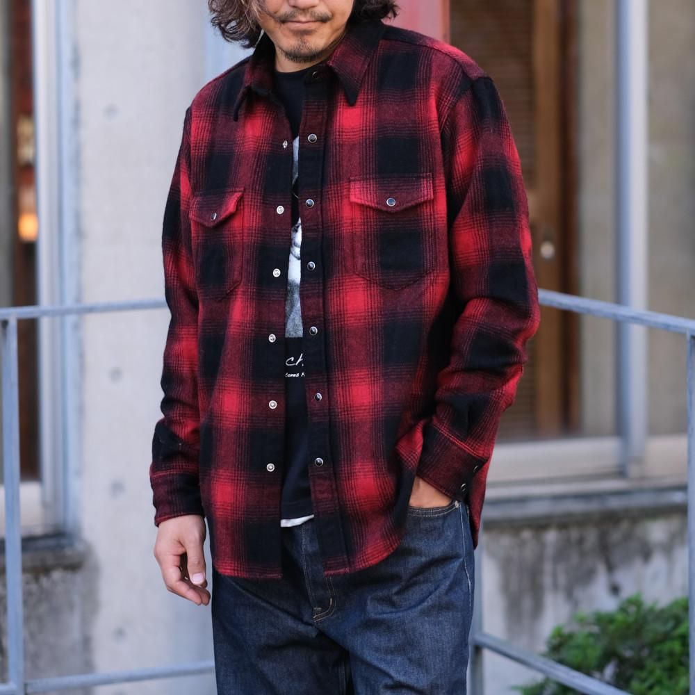 MINEDENIM マインデニム / シャツ Ombre Check Flannel RF Western SH ...