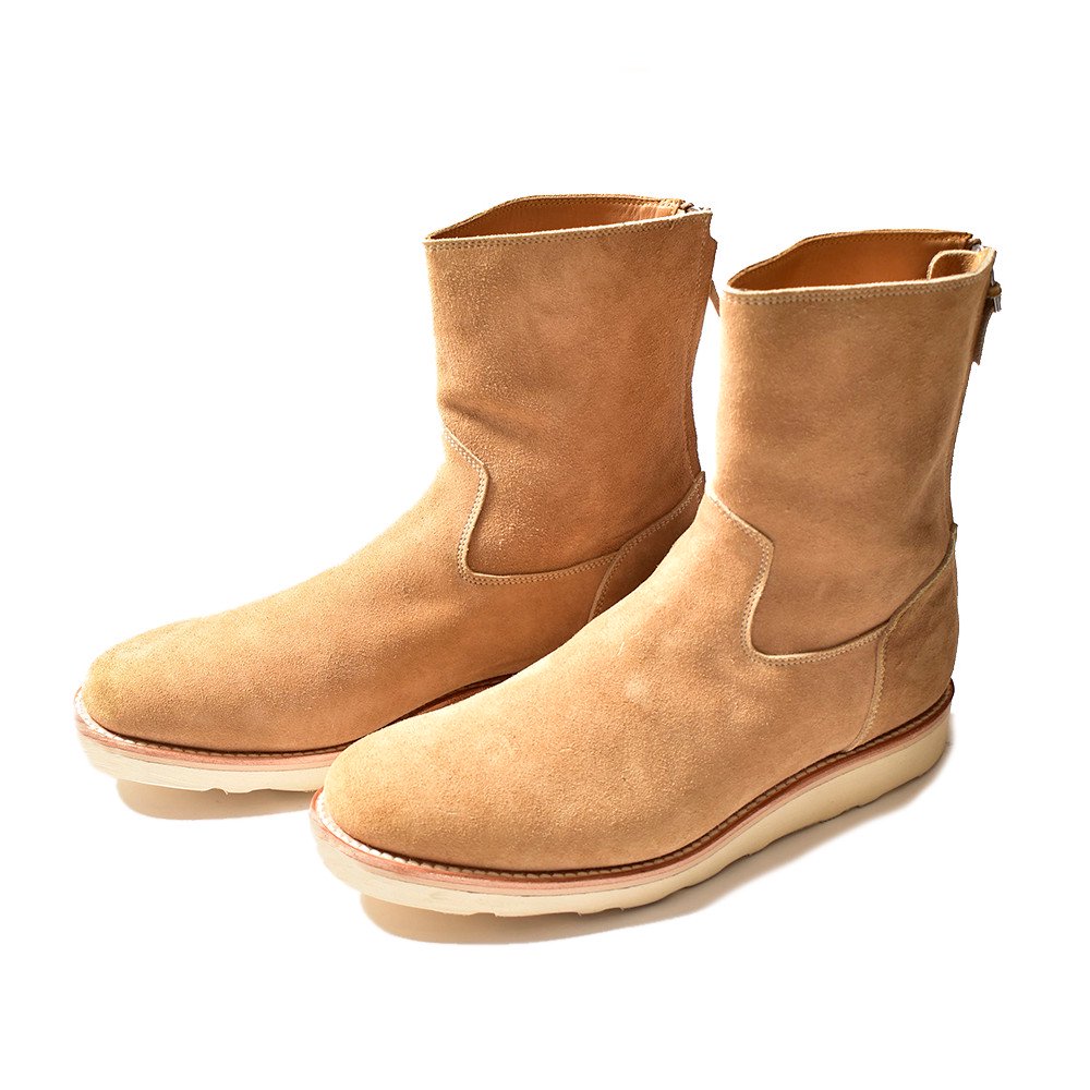 MINEDENIM マインデニム /  ブーツ Suede Leather Back Zip Boots 【BEIGE】