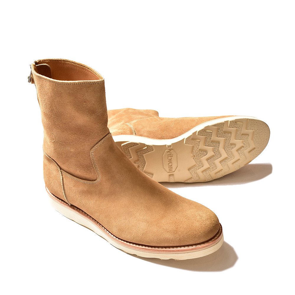 MINEDENIM マインデニム /  ブーツ Suede Leather Back Zip Boots 【BEIGE】
