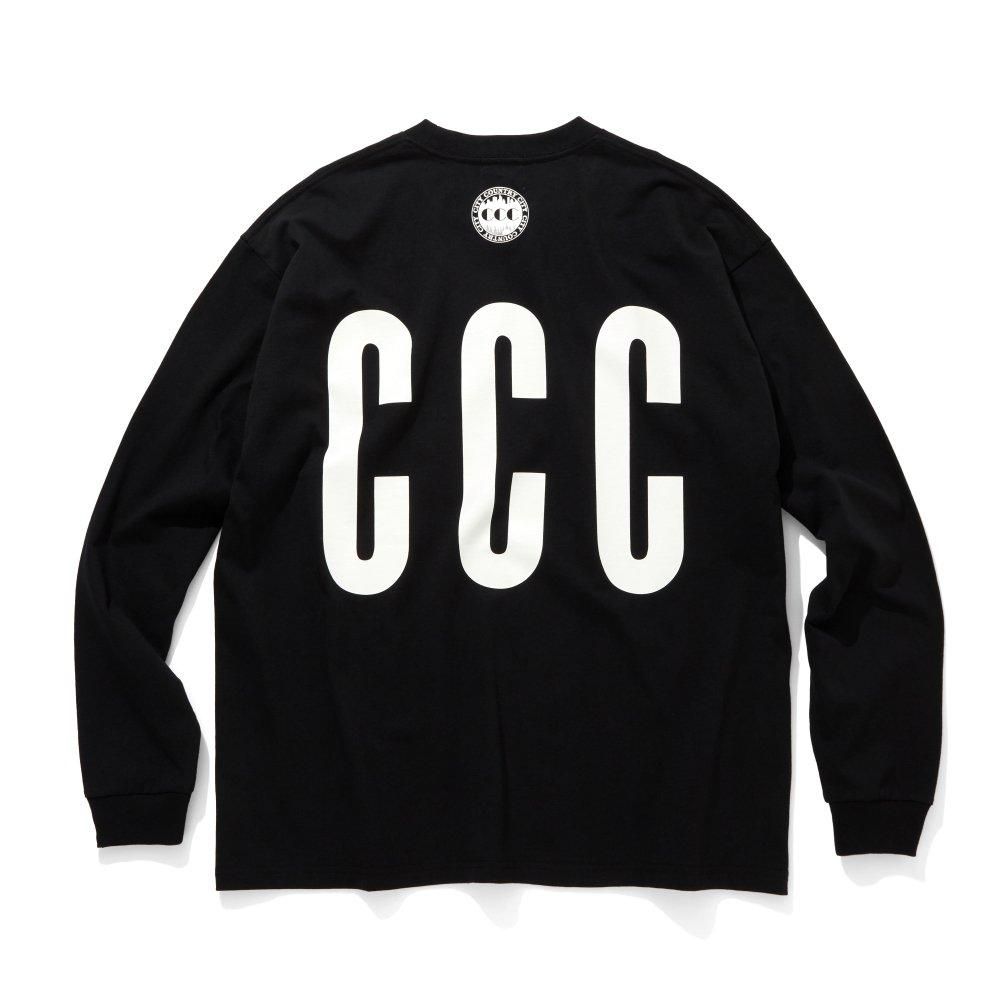 CITY COUNTRY CITY CCC Tシャツ ロンT ブラック Lサイズ Embroidered Logo Cotton L/S T-Shirt - CITY COUNTRY CITY