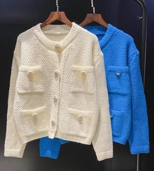 スターボタンジャケットカーディガン - Maniere sélect fasion