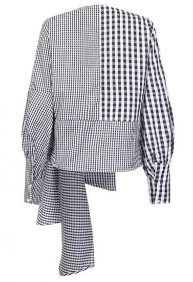 ギンガムチェックカシュクールブラウス - Maniere sélect fasion ギンガムチェックカシュクールブラウス - Maniere sélect fasion