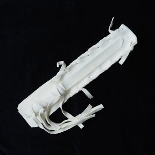SW063 セレナイトワンド(中）ホワイト革袋 300mm