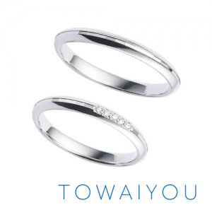 TOWAIYOU 結婚指輪（２本セット）SKY スカイ TW-21、TW-22 RI