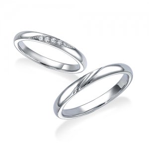 ロイヤルアッシャー 結婚指輪（2本セット）WRB076、WRA066 RF