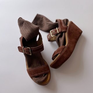 Clarks suede wedge sole shoes