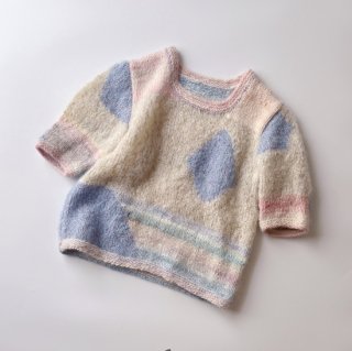 FINAL SALE 70%OFF Vintage mohair cotton candy color sweater