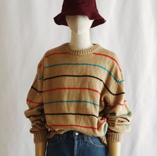 FINAL SALE 70%OFF Vintage Striped Crewneck Sweater