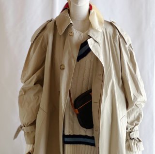 Vintage Oversize Balmacaan Coat with belt