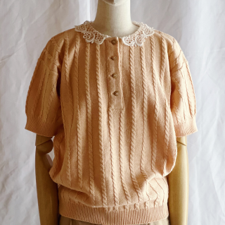 Vintage Lace Collar Summer Sweater