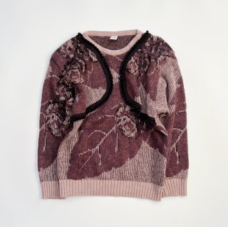 Bolero Layered Floral Knit Sweater