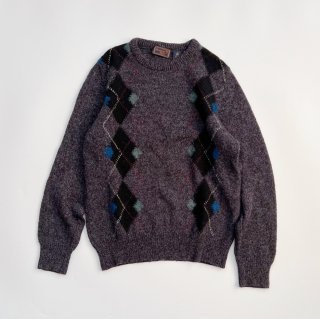 Argyle Shetland Knit Sweater