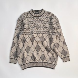 Oversized Jacquard Knit Sweater