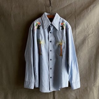 Vintage JC Penny Embroidered Chambray Shirt