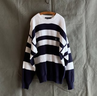 NAUTICA Border Cotton Oversize Sweater