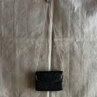 Black Beads Chain Shoulder Bag
