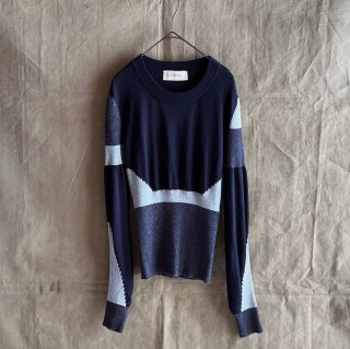 SPORT MAX Blue Tone Summer Knit Sweater