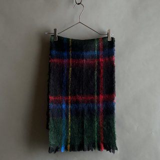 Made In Italy Check Wool Muffler