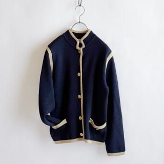Aquascutum Gold Button Knit Jacket Blouson