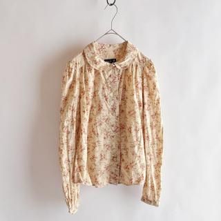agnes b. Floral Print Round Collar Blouse