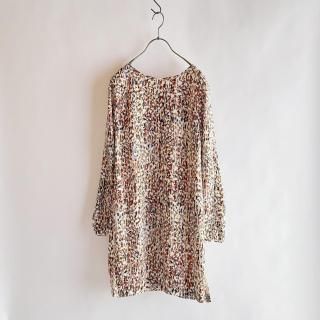 Shadow Flower Slit Tunic Dress