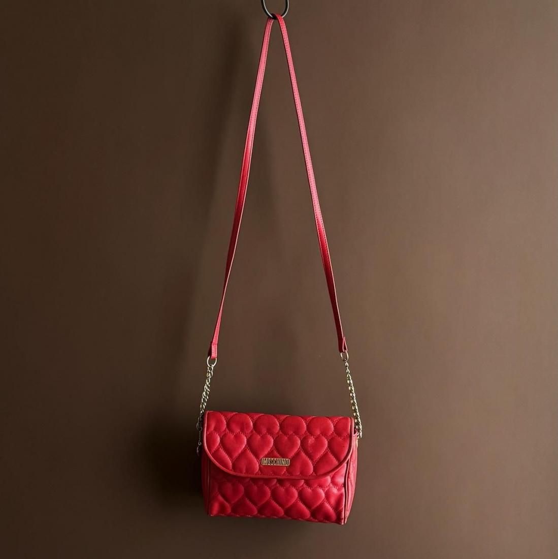 MOSCHINO Heart Motif Chain Shoulder Bag * - WATASHI A