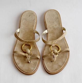 Gold Ring bijou Thong Sandal