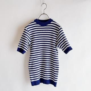 Vintage Acrylic Border Rib Knit Pullover
