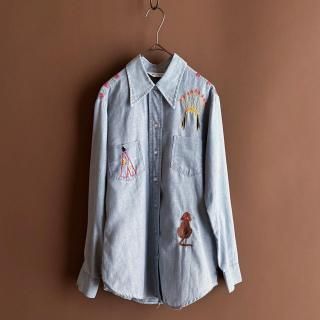 Vintage Wrangler Embroidered Chambray Shirt