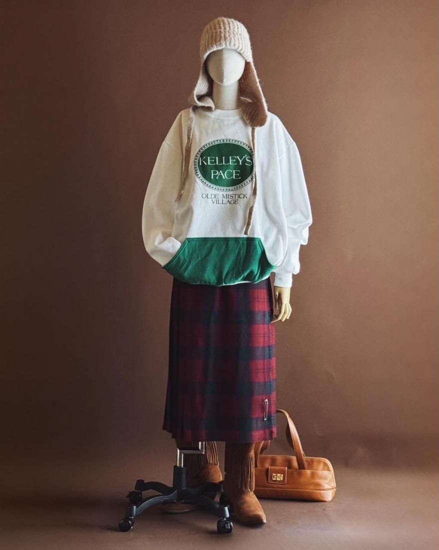 Made in Scotland Wool Wrap Kilt Skirt - WATASHI A vintage shop