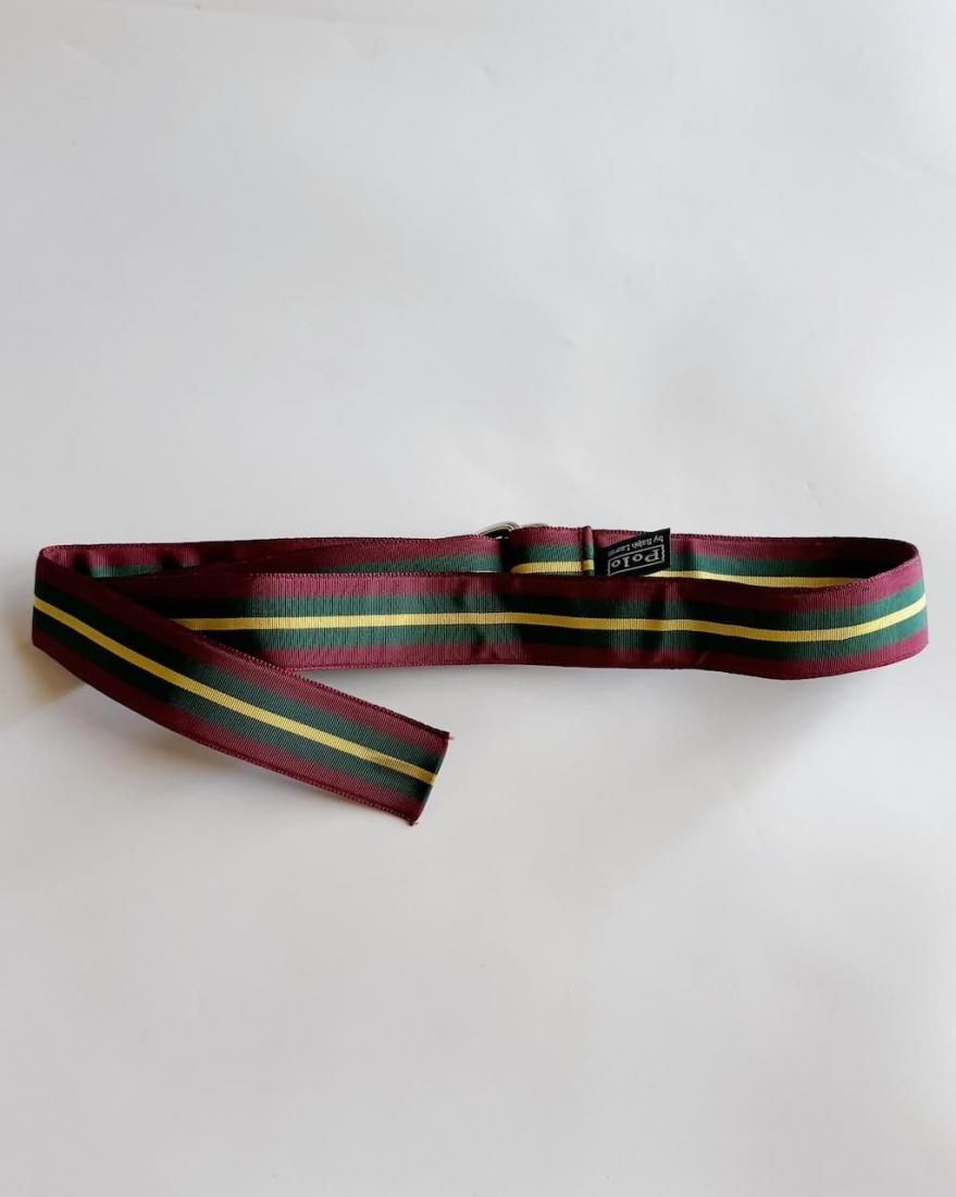 Polo Ralph Lauren Striped Ring Belt - WATASHI A vintage shop