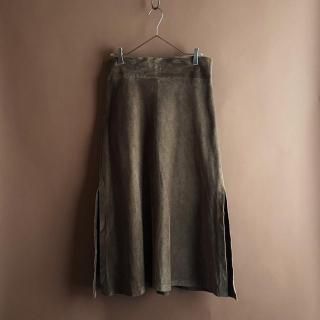 agnes b. Corduroy Slit Long Skirt