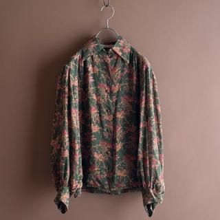 Christian Dior Floral Sleeve Sheer Blouse